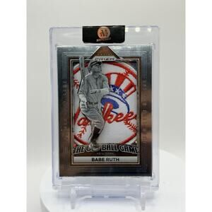 Art Card Double Sided Arron Judge & Babe Ruth W/ Yankees Patches Made By Mayflow